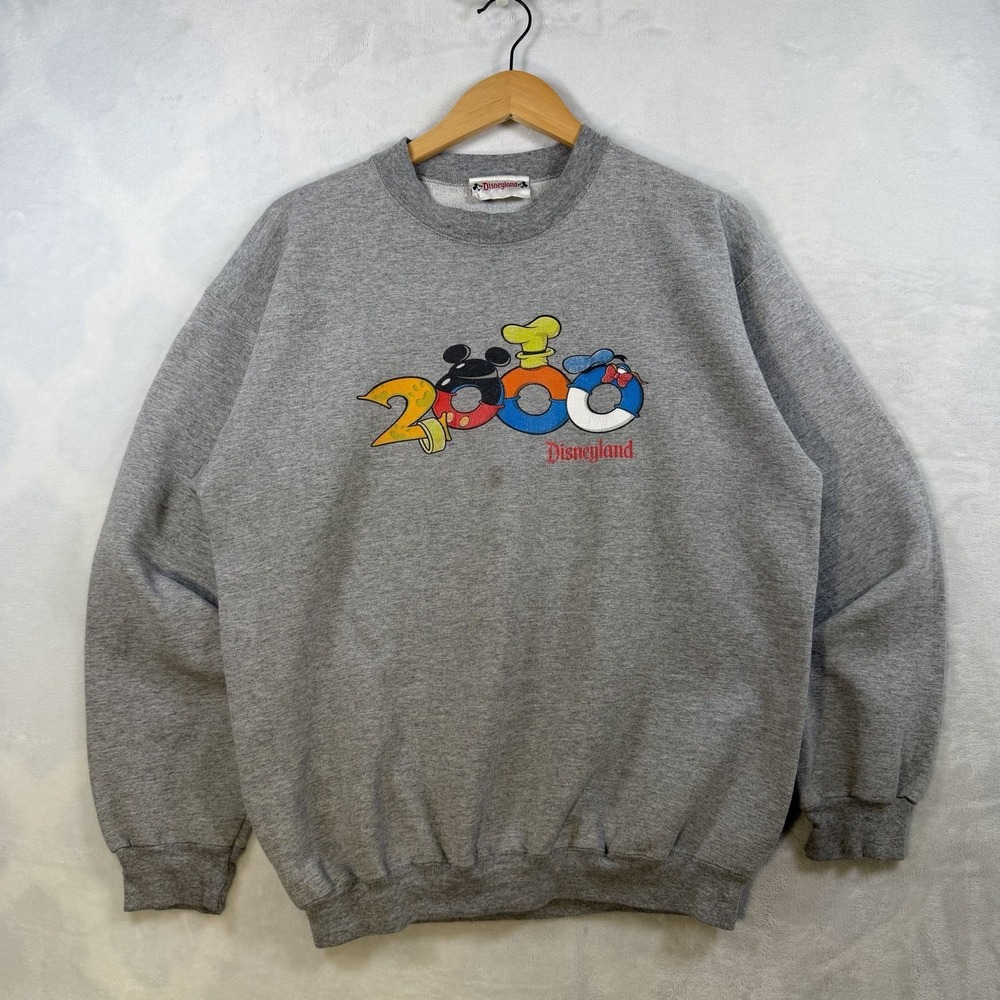 Vintage Disneyland 2000 Sweatshirt Mickey Mouse Goofy Donald Duck M Made in USA